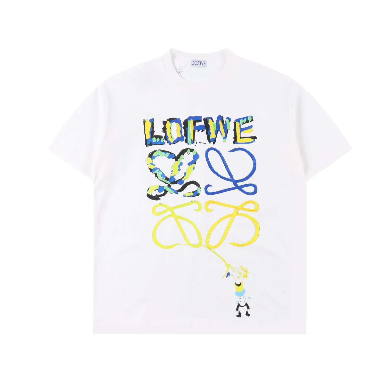 Loewe 羅意威 24SS 小熊貓短袖T卹 面料採用定制240g 26支特滑雙股精棉平紋高密無塵全棉布料。