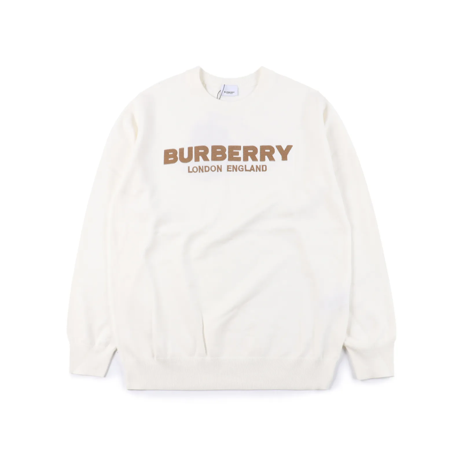Burberry /巴寶莉 23Fw 刺繡字母圓領毛衣 毛料選用經多重洗水嚴格檢驗的抗起球莫代爾絨,進口全自動14針密織編織。