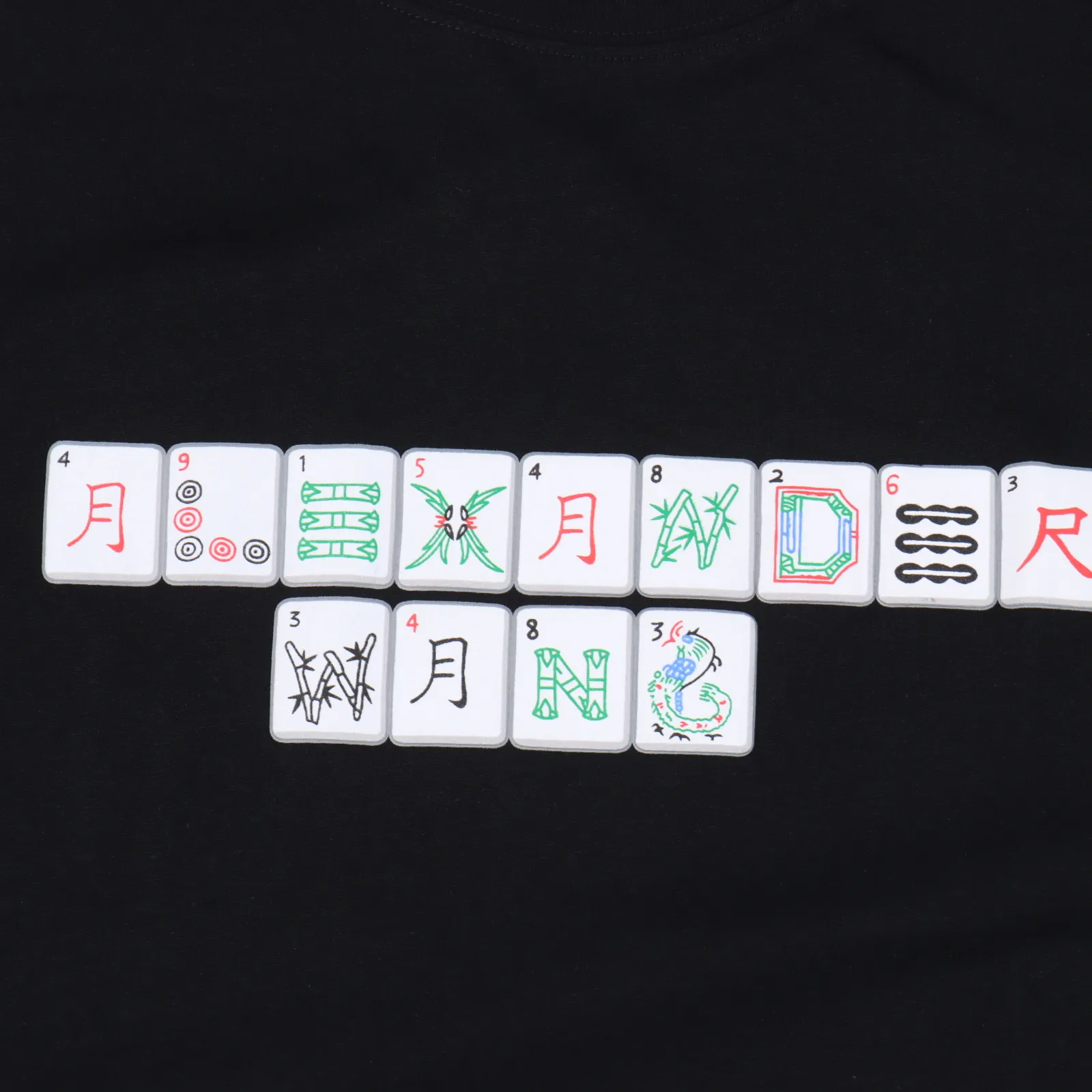 AlexanderWang/壓力山大王 發泡麻將短袖T卹                 男女同款全新美學靈感趣味設計,渠道性質精品。