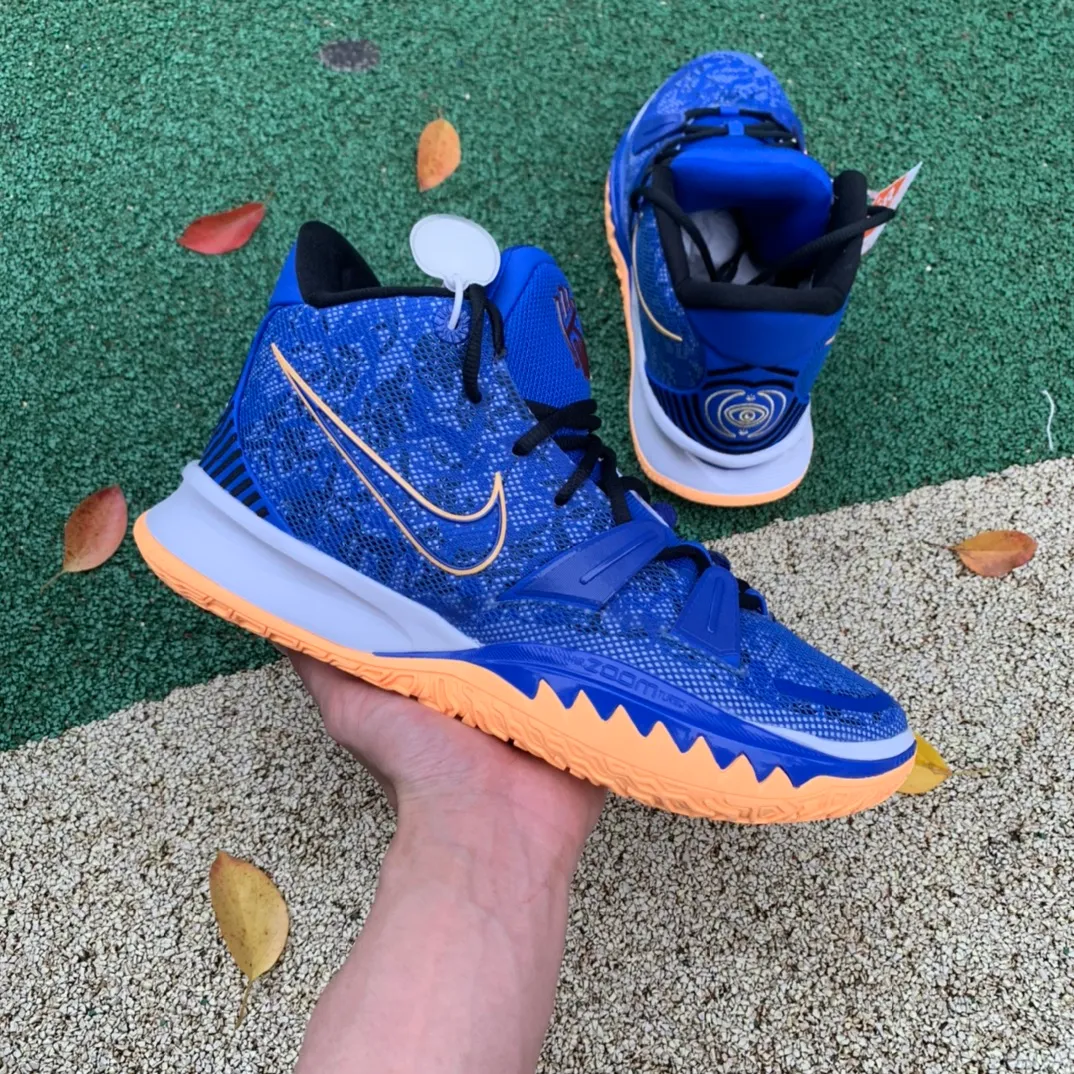 🌈歐文7藍橙 尺碼：36-46純原版⚡️偏小0.5-1碼💥NIKE Kyrie 7 EP歐文7男子實戰氣墊籃球鞋CQ9327-003-005-400!210601ZUF480EYP