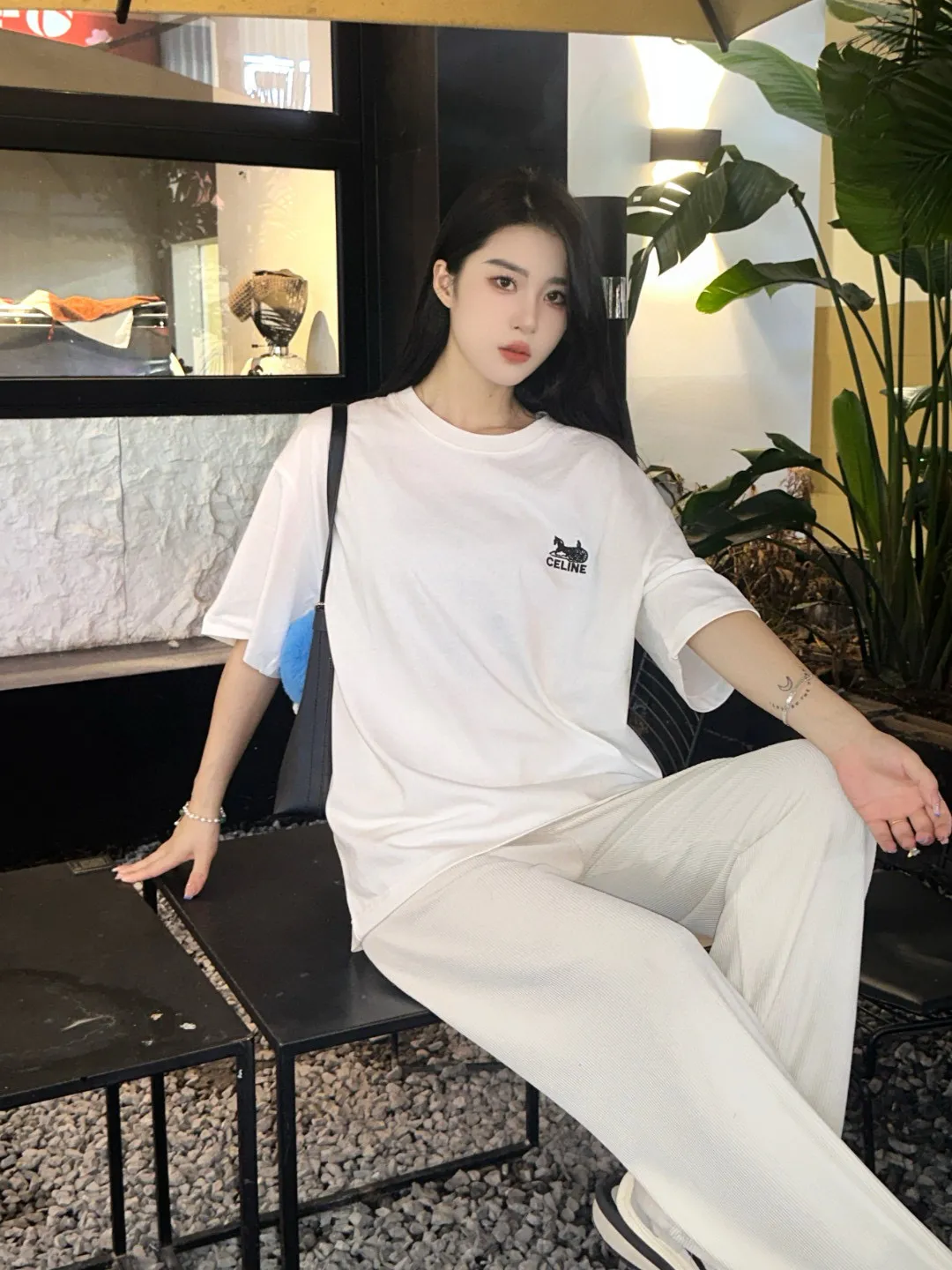 Celine 賽琳 24SS 馬車短袖T卹 面料採用定制240g 26支特滑雙股精棉平紋高密無塵全棉布料。