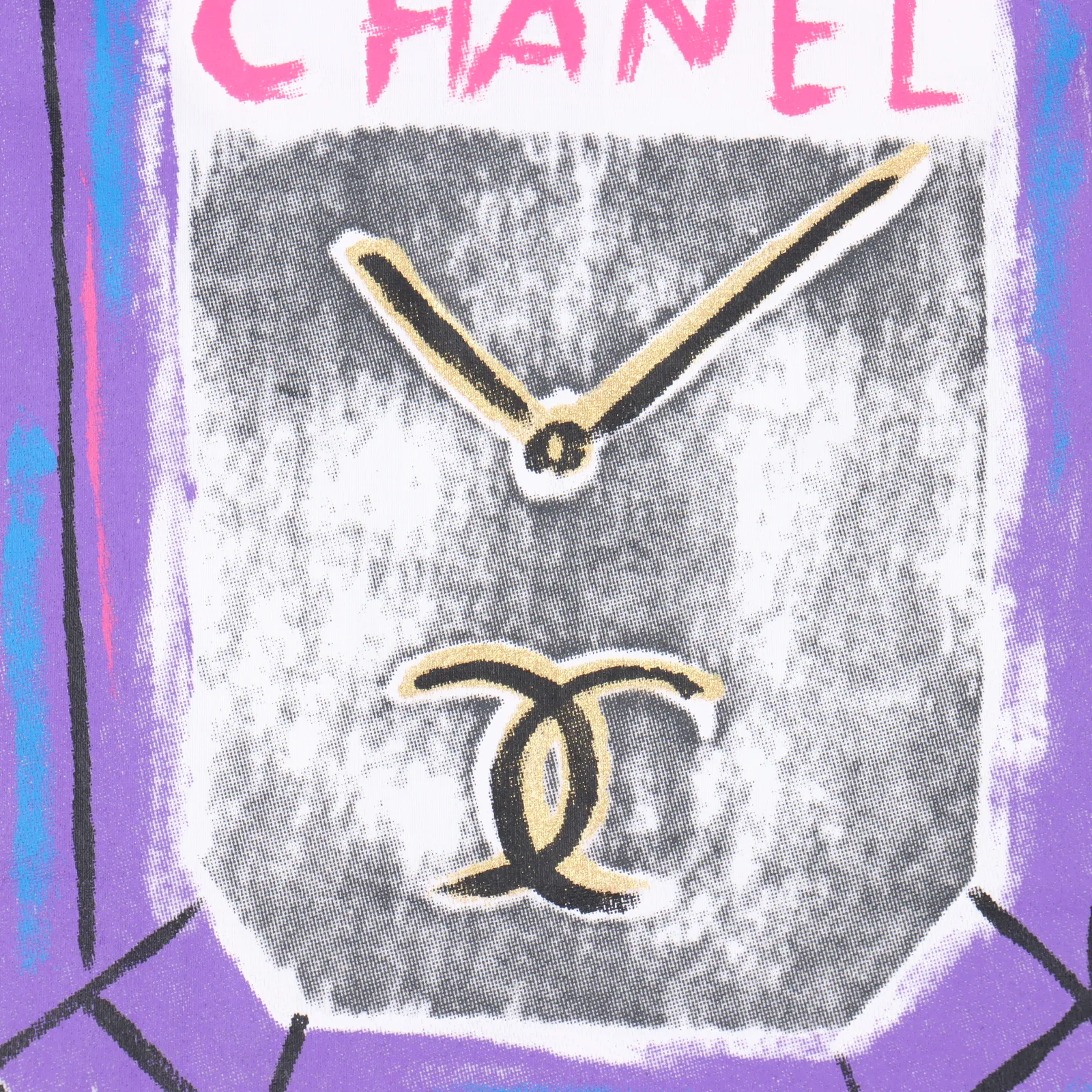 Chanel 香奈兒 手繪手錶盤塗鴉短袖T卹 採用定制定染高克重280g原版面料,1-1工藝製作,寬鬆oversize版型,歐版大版型男女同款,區別市場通貨版本,上身效果超級漂亮!