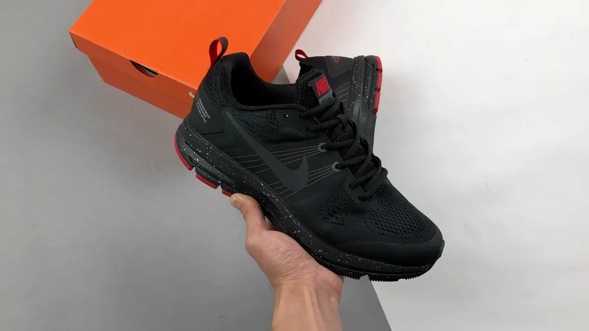 Nike Air Pegasus V29 飛馬系列馬拉松休閒跑鞋 黑紅鉤 視頻實拍