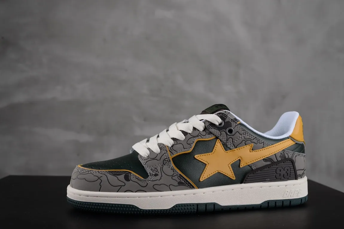 全配色供應 bape Sta Sk8 20ss系列原廠檔案數據開發 區分市場普通貨品 鞋墊嵌入Ortholite緩震材質 附帶送一副高密度迷彩替換鞋墊尺碼 36-45編碼:Tmade436020