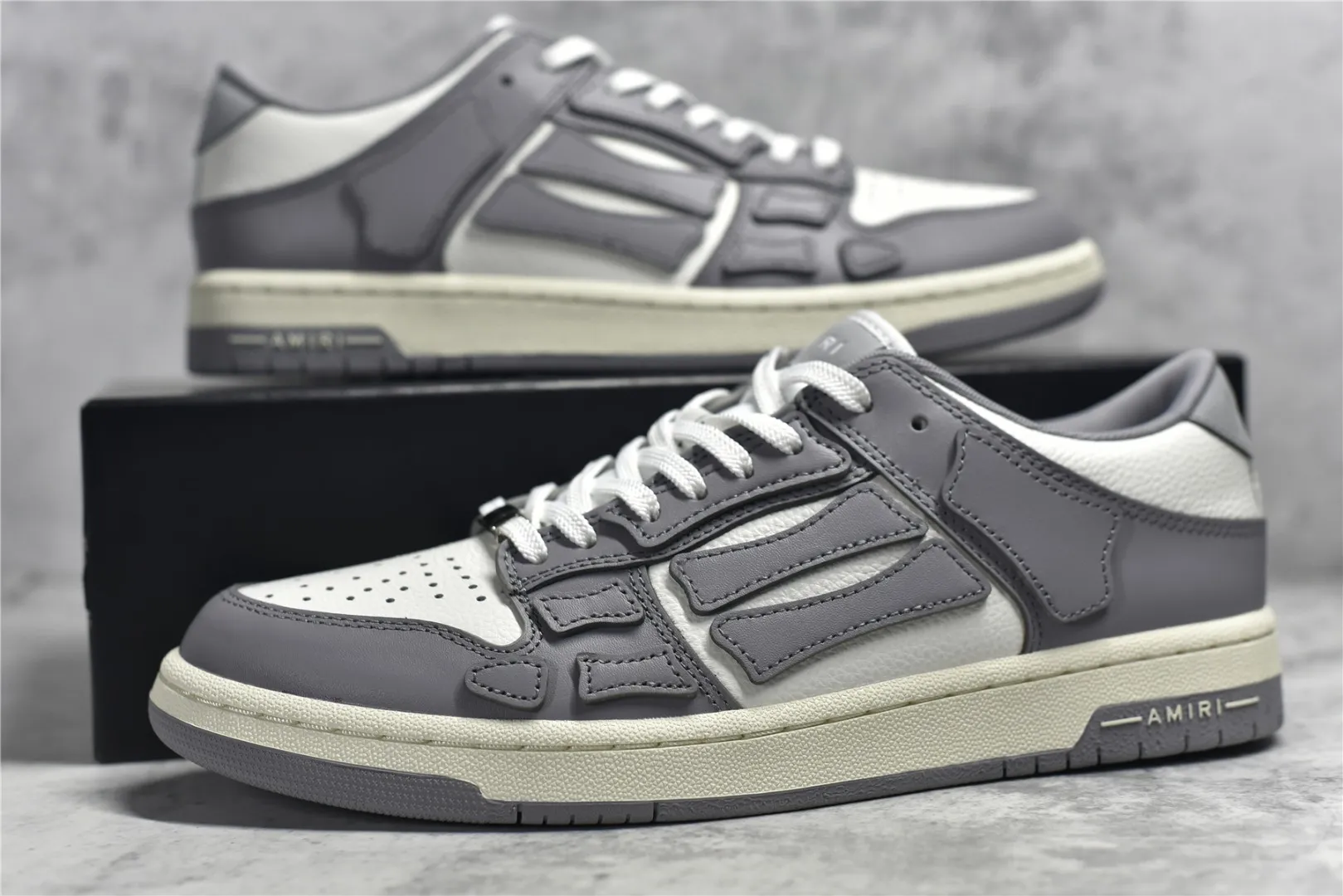 鞋盒包裝高奢·埃米爾/AMIRI Skeleton Low-Skel top Sneakers 骨骼系列