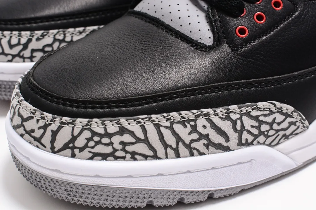 Nike Air Jordan 3 Retro Cement 黑水泥 細節欣賞