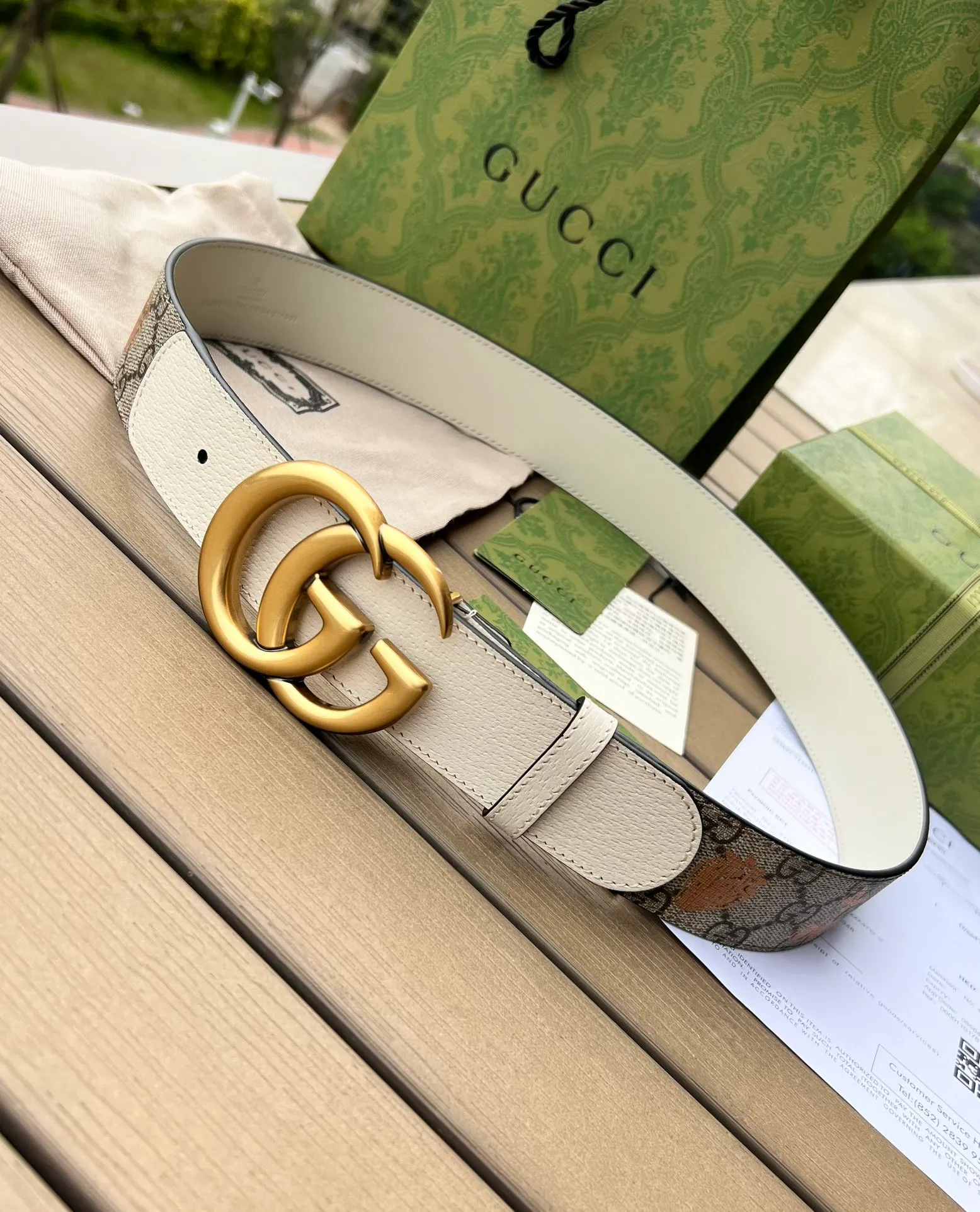 (91350898)GUCCI雙G皮帶。