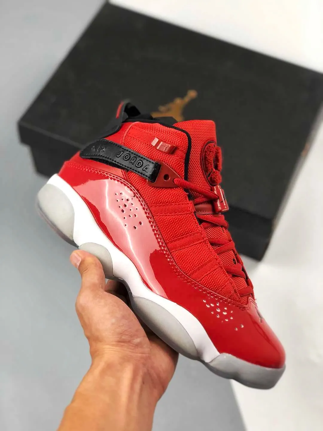 🔹YB 🔑45633YB代購專供 平台私下指定訂單Air Jordan 6 RIngs PJ tucker AJ 六冠王 紅漆皮荔枝紋頭層皮/漆皮 官方貨號322992-6YB1Size:4YB 4YB.5 41 42 42.5 43 44 44.5 45