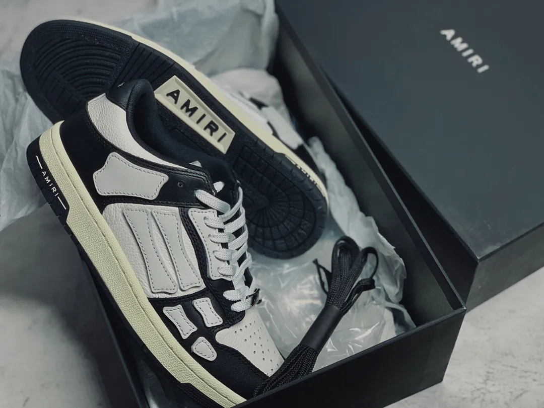 渠道原裝埃米爾/AMIRI Skeleton Low-Skel top Sneakers 骨骼系列