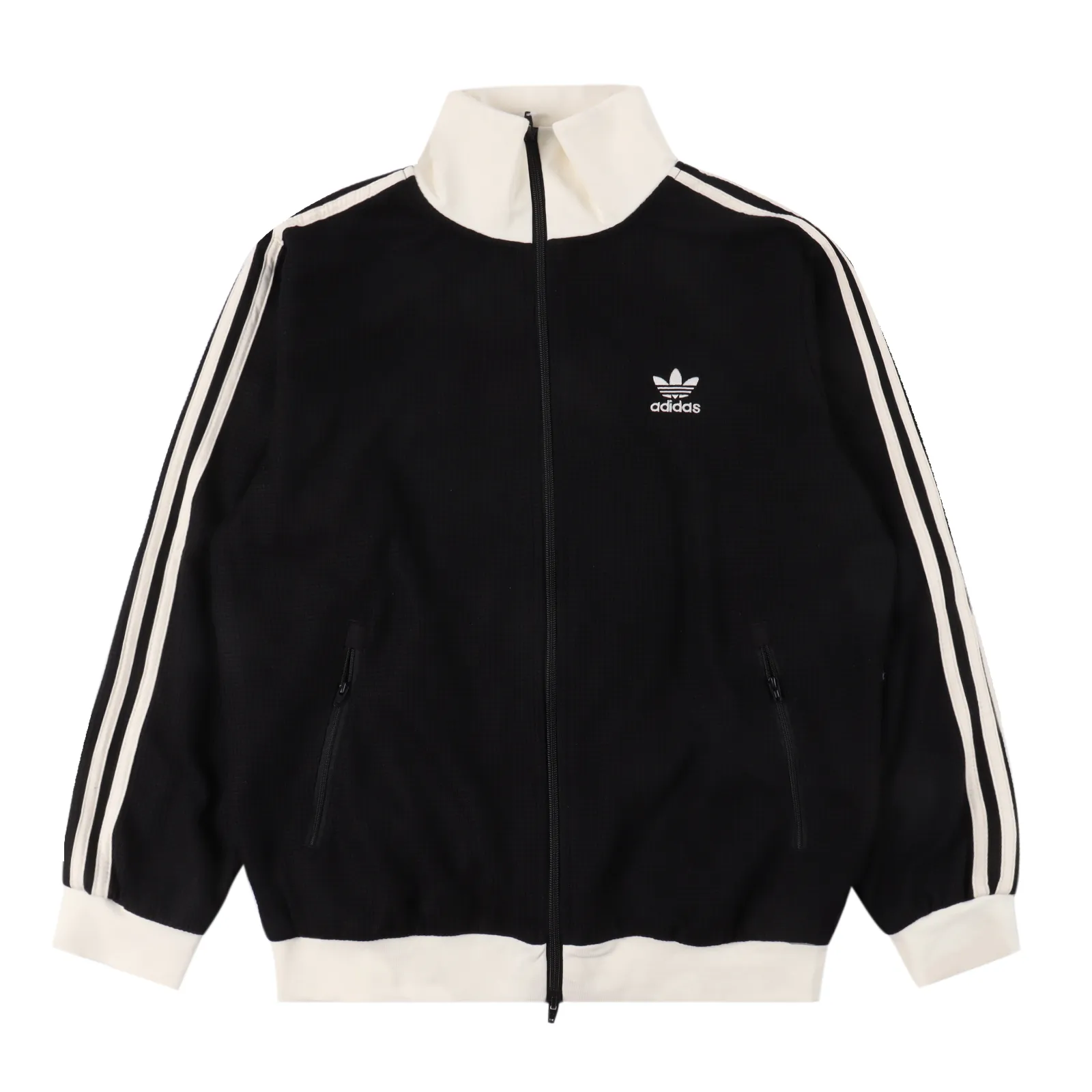 Adidas originals 美式複古系列 三葉草Logo刺繡側邊條紋立領夾克外套_CM_1Adidas originals 美式複古系列 三葉草Logo刺繡側邊條紋立領夾克外套                 大身採用350g臻棉華夫面料 160g全棉內裡 定織原版螺紋 不鬆散不變形 五金開模定制 水洗輔料zp一致   眾多明星上身 運動搭配 青春活力 可駕馭日常搭配出行 隨意駕馭 身低調精緻幹練有型立體裁剪優化身形                 Size：S-XL                編碼：EIO101442
