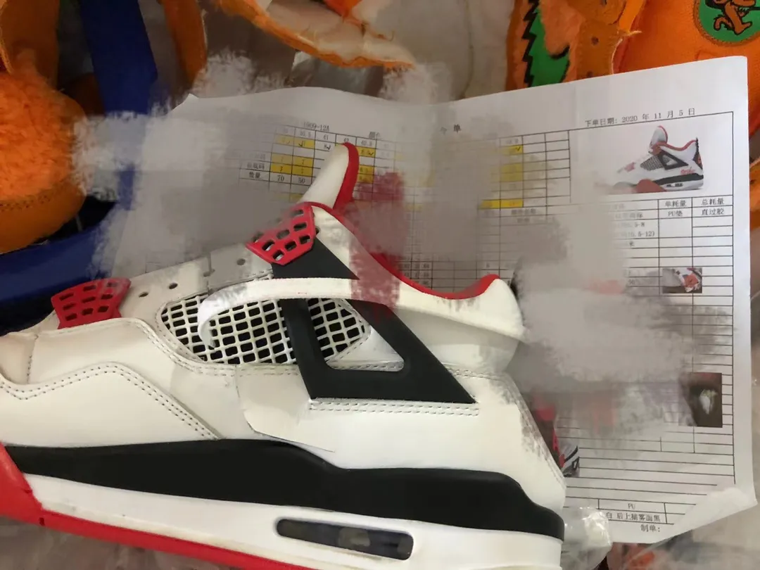 原廠指令訂單 裁片素材Air Jordan 4 “Fire Red”火焰紅