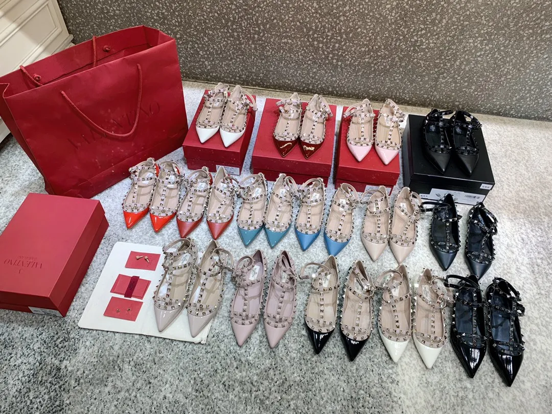 全新升級~🌟這家華倫很牛逼 👑Valenti** ❤🎈34-40 🎈半碼定制 🎈原版京東奢侈品包裝 REEONZ你的奢華世界防拆紙環精緻做工 原版一致車線 完美數控 意大利進口真皮大底 💓平底綁帶