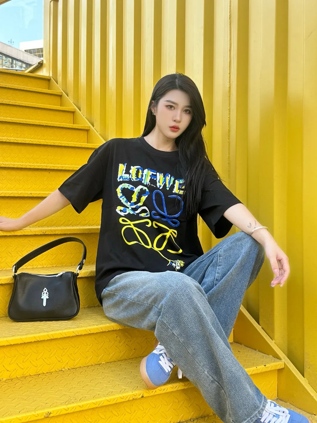 Loewe 羅意威 24SS 小熊貓短袖T卹 面料採用定制240g 26支特滑雙股精棉平紋高密無塵全棉布料。