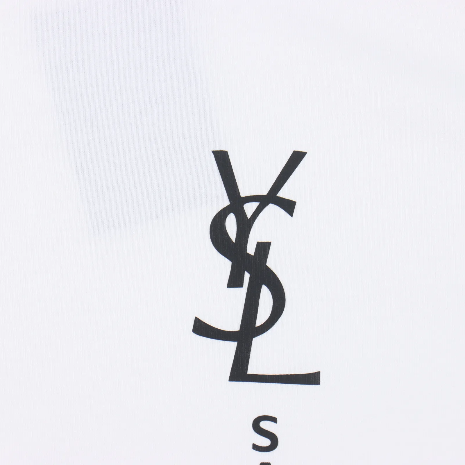 Saint Laurent Paris SLP 聖羅蘭 24SS 豎排字母印花短袖T卹 面料採用定制240g 26支特滑雙股精棉平紋高密無塵全棉布料。