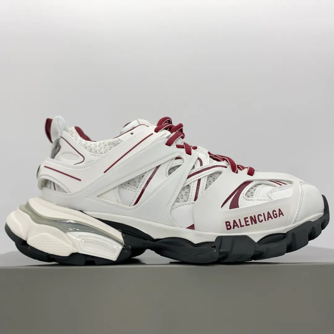 Balenciaga Track 3.0 巴黎世家3代 “白酒紅”巴黎世家3代（無燈版）戶外概念鞋，原廠原檔案開發，原盒原盒，採用原廠材料，私模組合大底，細節精準對位官方，從裡到外一切百分百還原官方配置，頂級專供碾壓市面一切真標版本。