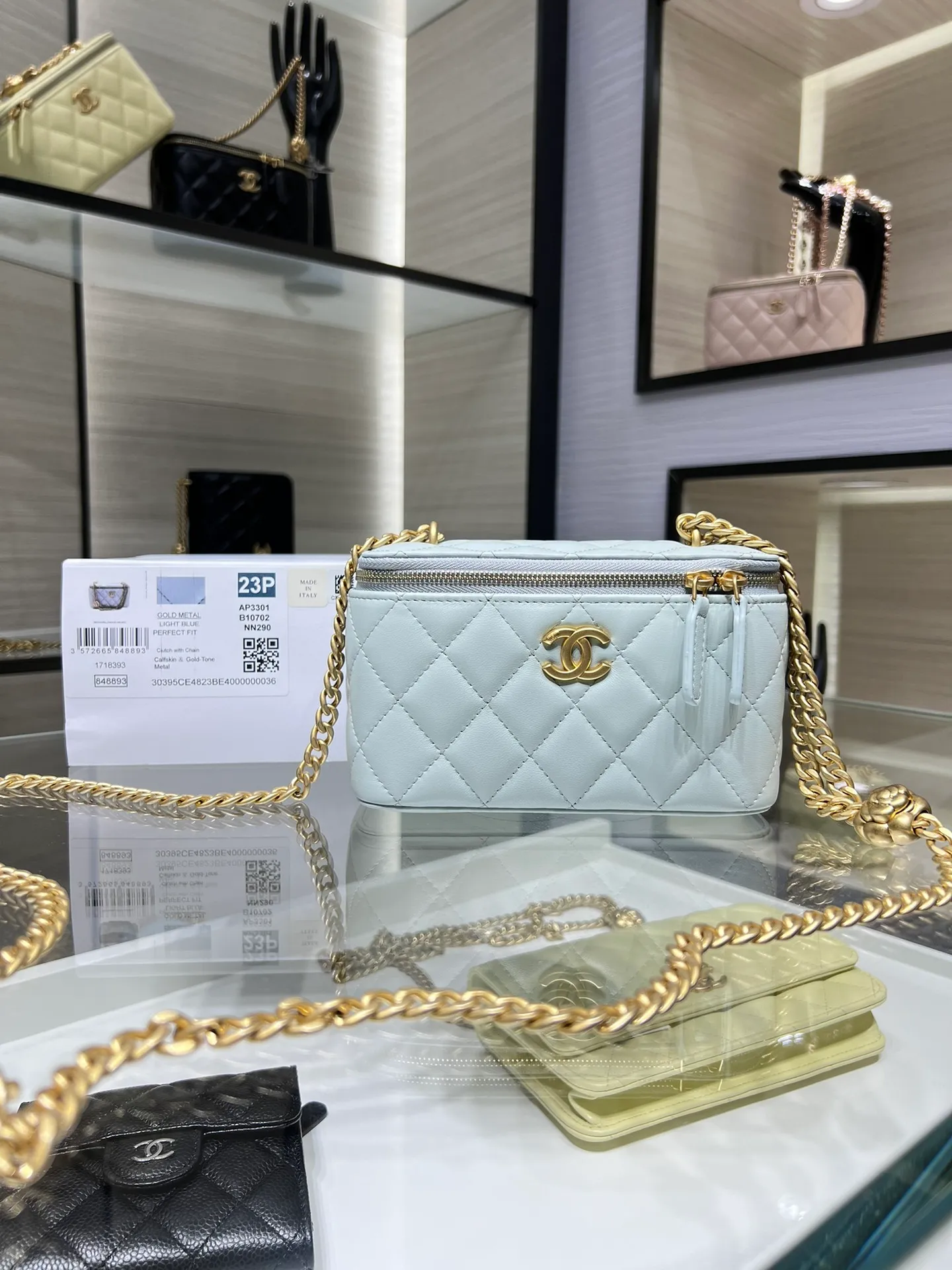 CHANEL23P 盒子包 最美山茶花調節扣 可調節鏈條的 精緻絕美 :A