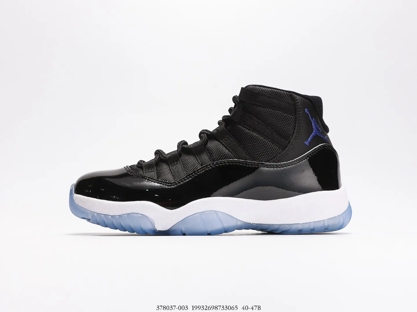 喬丹 Air Jordan 11 Space Jam AJ11喬11大灌籃 男子文化籃球鞋 原廠雙層漆皮 質感細膩 標誌性美人尖 水晶藍底 真碳纖板 中底鋼印 原盒原標貨號:378037-003尺碼:36-47B#19932698733065