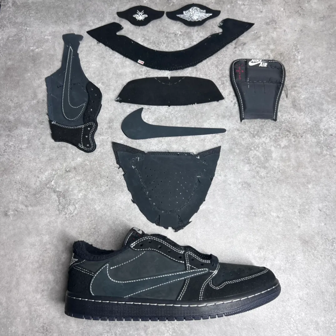 ▪️手機拍攝鑑賞「用於區分拍攝設備不同所造成的輕微色差」NK Air Jordan 1 x Travis Scott 聯名 黑武士 倒鉤低幫