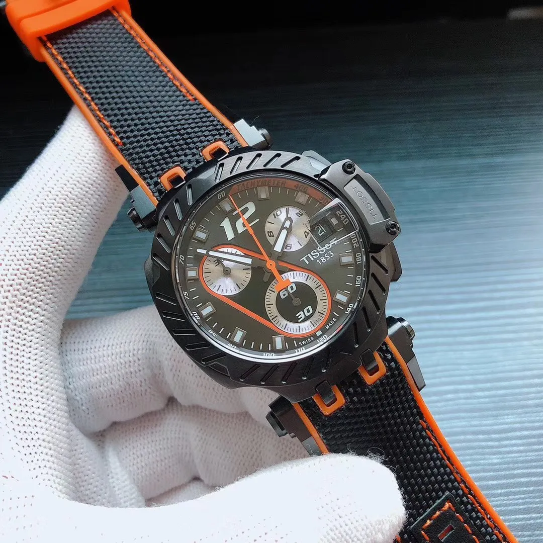 原單品質 天•梭 TISSOT 🎮 MotoGP(原單品質)TISSOT 天•梭競速最新系列  運動 T048.417.27.057.00 配置316精鋼鑫錶殼+藍寶石玻璃+進口矽膠帶 配備原裝針扣🎮採用進口多功能石英計時碼機芯 尺寸：42mmx10mm 因為專注 所以優質 🎮三傑精緻推薦男士瑞士多功能石英腕錶 SJ為你精心設計超真實實物圖拍攝