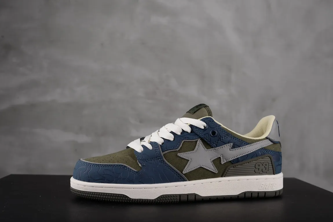 全配色供應 bape Sta Sk8 20ss系列原廠檔案數據開發 區分市場普通貨品 鞋墊嵌入Ortholite緩震材質 附帶送一副高密度迷彩替換鞋墊尺碼 36-45編碼:Tmade436020