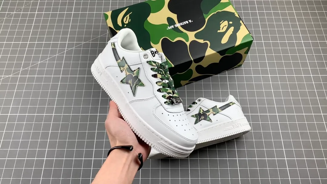 大廠出品 首發實拍Bape Abc Camo Sta Low 經典百搭休閒運動板鞋