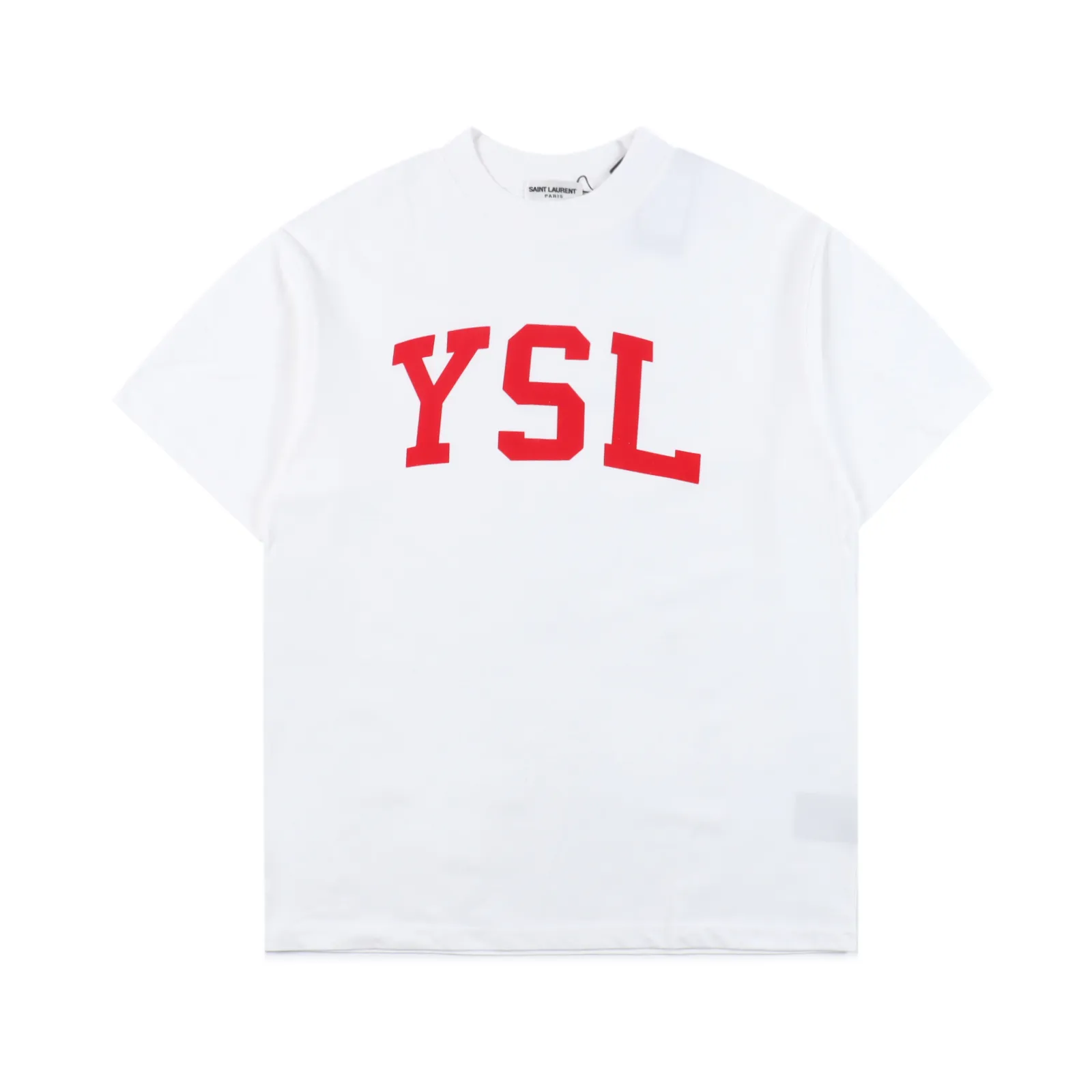 Saint Laurent Paris 聖羅蘭 YSL 24ss直噴字母標語短袖T卹 簡約大氣上檔次,獨家定織定染高克重260克面料質感柔軟舒適 os落肩寬鬆版型春夏最新磚櫃同步男女同款三標齊全,上身效果超好 顏色:咖色 白色 Size:XS-L 編碼:SSD032821