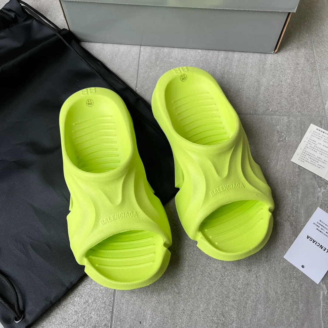頂級#Balenciaga拖鞋 巴黎世家 Logo Pool Sides 夏季時裝週拖鞋 原鞋購入開發 全套包裝 官*正確版原*級 原*一致版型。