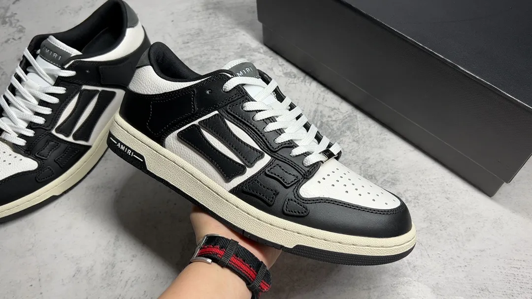 渠道原裝 高奢·埃米爾/AMIRI Skeleton Low-Skel top Sneakers 骨骼系列