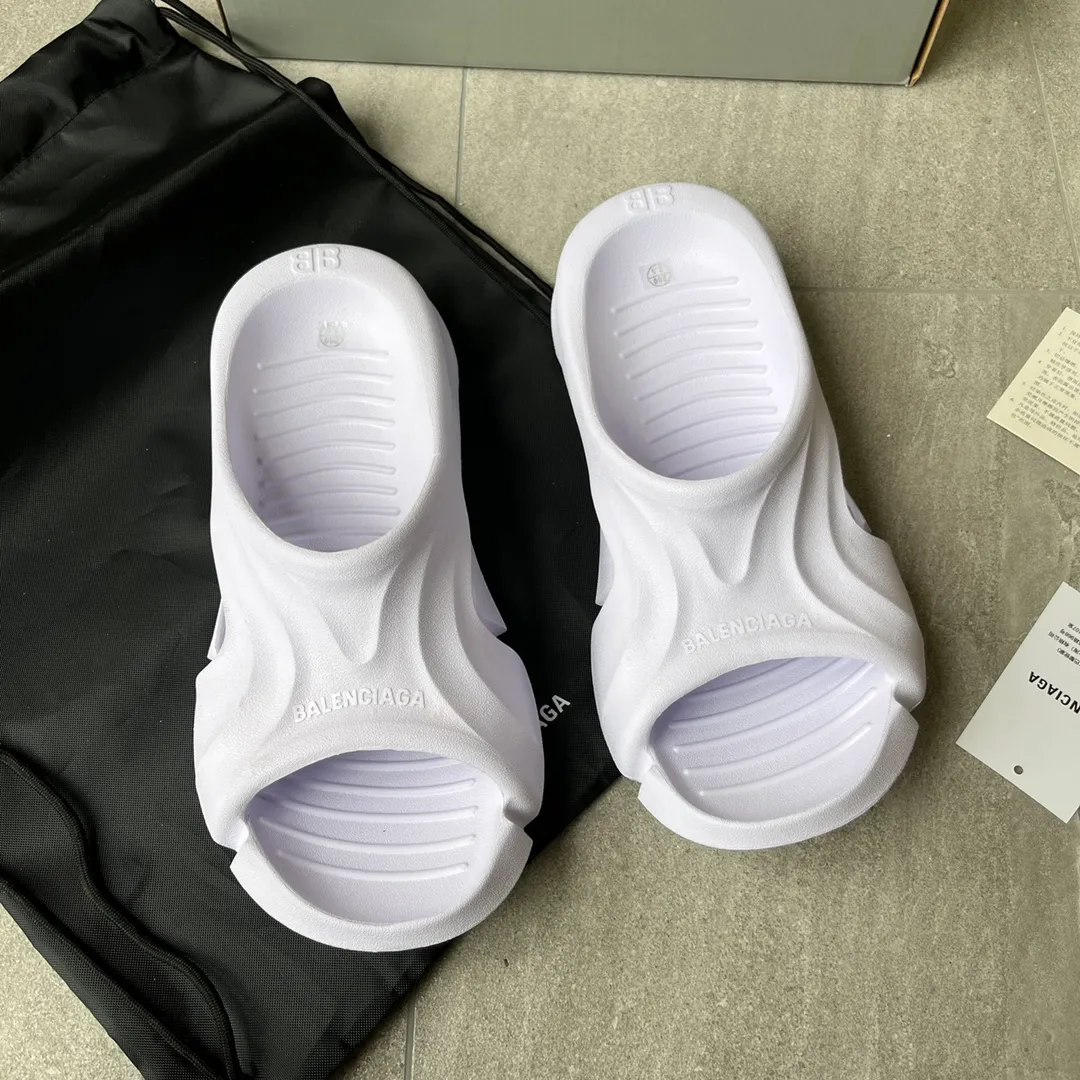 頂級#Balenciaga拖鞋 巴黎世家 Logo Pool Sides 夏季時裝週拖鞋 原鞋購入開發 全套包裝 官*正確版原*級 原*一致版型。