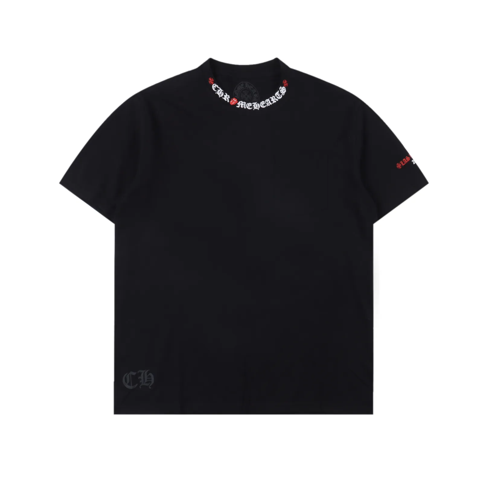 Chrome Hearts 24SS 克羅心滾石聯名限定短袖T卹 原版一貨難求代購連夜排隊購入5000面料採用21S精棉平紋200g材質印花整件涉及近十套菲林版印花全部使用進口材料加上橢圓機製作保證後期穩定性定制銀標輔料大廠加工出品 尺碼:S M L 編碼:XLB070661