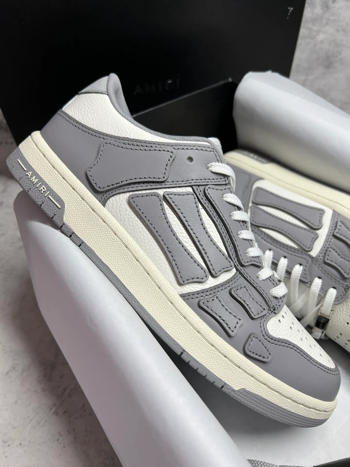 渠道原裝 高奢·埃米爾/AMIRI Skeleton Low-Skel top Sneakers 骨骼系列