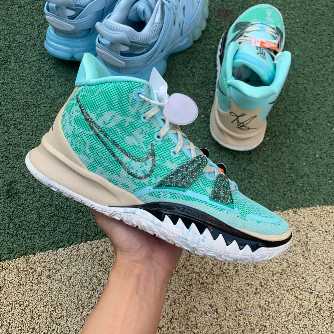 🌈歐文7薄荷綠 尺碼：39-46純原版⚡️偏小0.5-1碼，Nike Kyrie 7 Copa耐克薄荷綠歐文7實戰籃球鞋 CQ9327-402!210829RJS490ETP