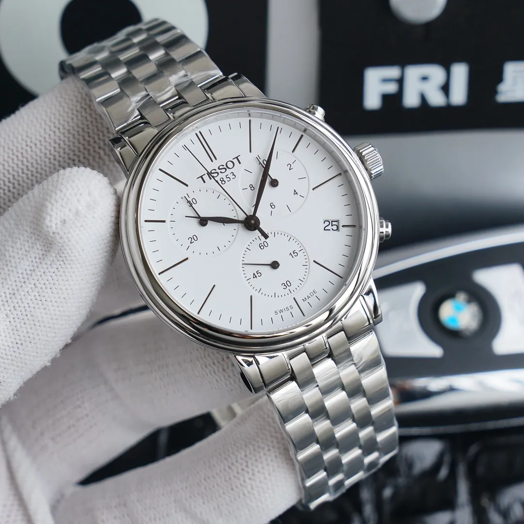 原單品質  TISSOT 天梭 經典運動系列T122.417.22.011.00 卡森系列六針石英男錶，簡約優雅沉穩大氣，不論面對任何場合，皆能張弛有度，不失風範。