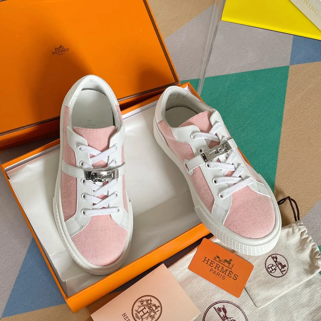HERMES  愛馬仕 Kelly扣 小白鞋 板鞋運動鞋原版購入開發 市場最高版本！