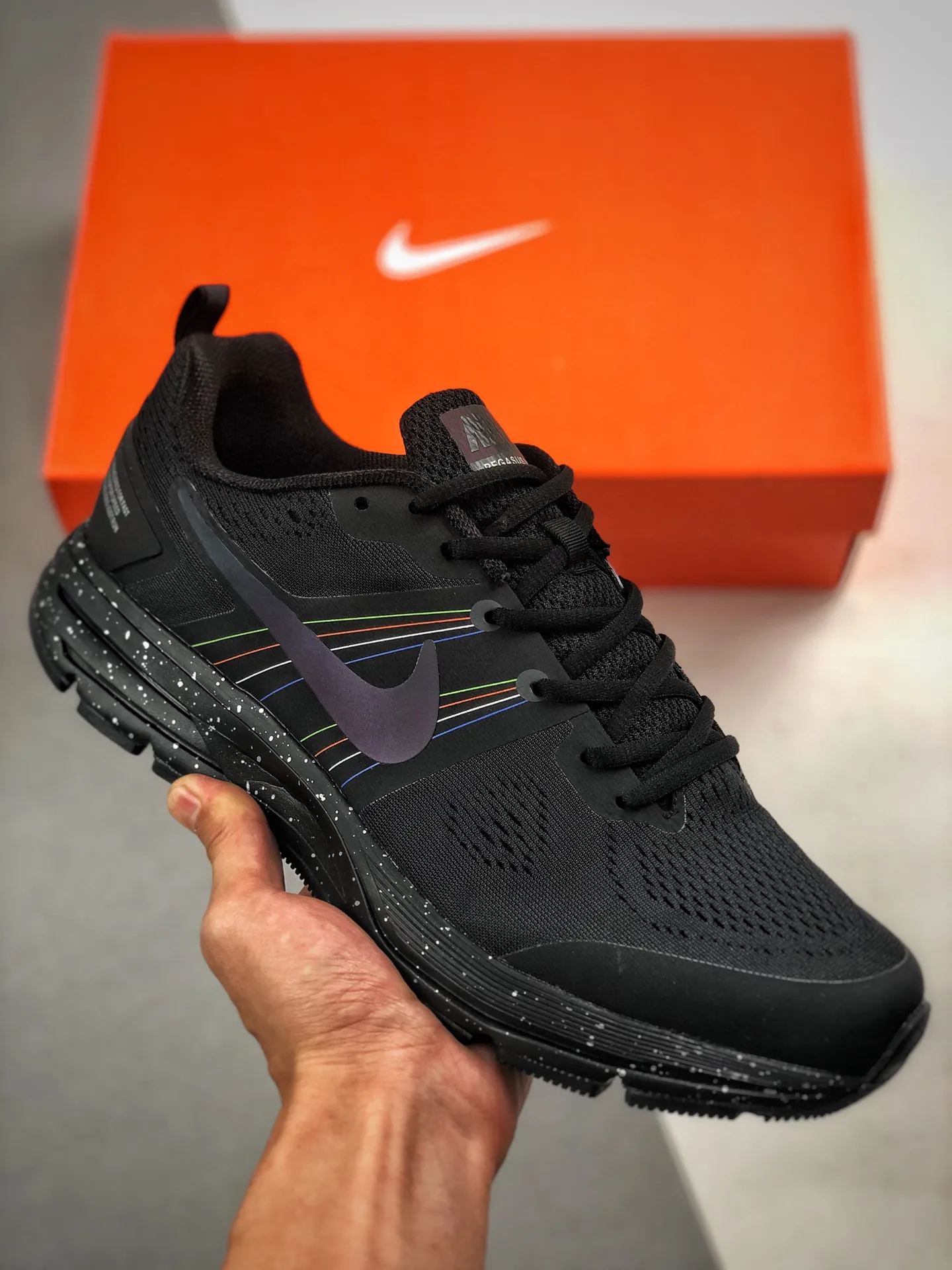 🔑228280Nike Air Pegasus V29飛馬系列馬拉松休閒跑鞋 黑紫鉤#採用賈卡透氣網織材質#無縫高頻壓面技術,超輕效果貨號：CL0858-860尺碼：40 40.5 41 42 42.5 43 44 45