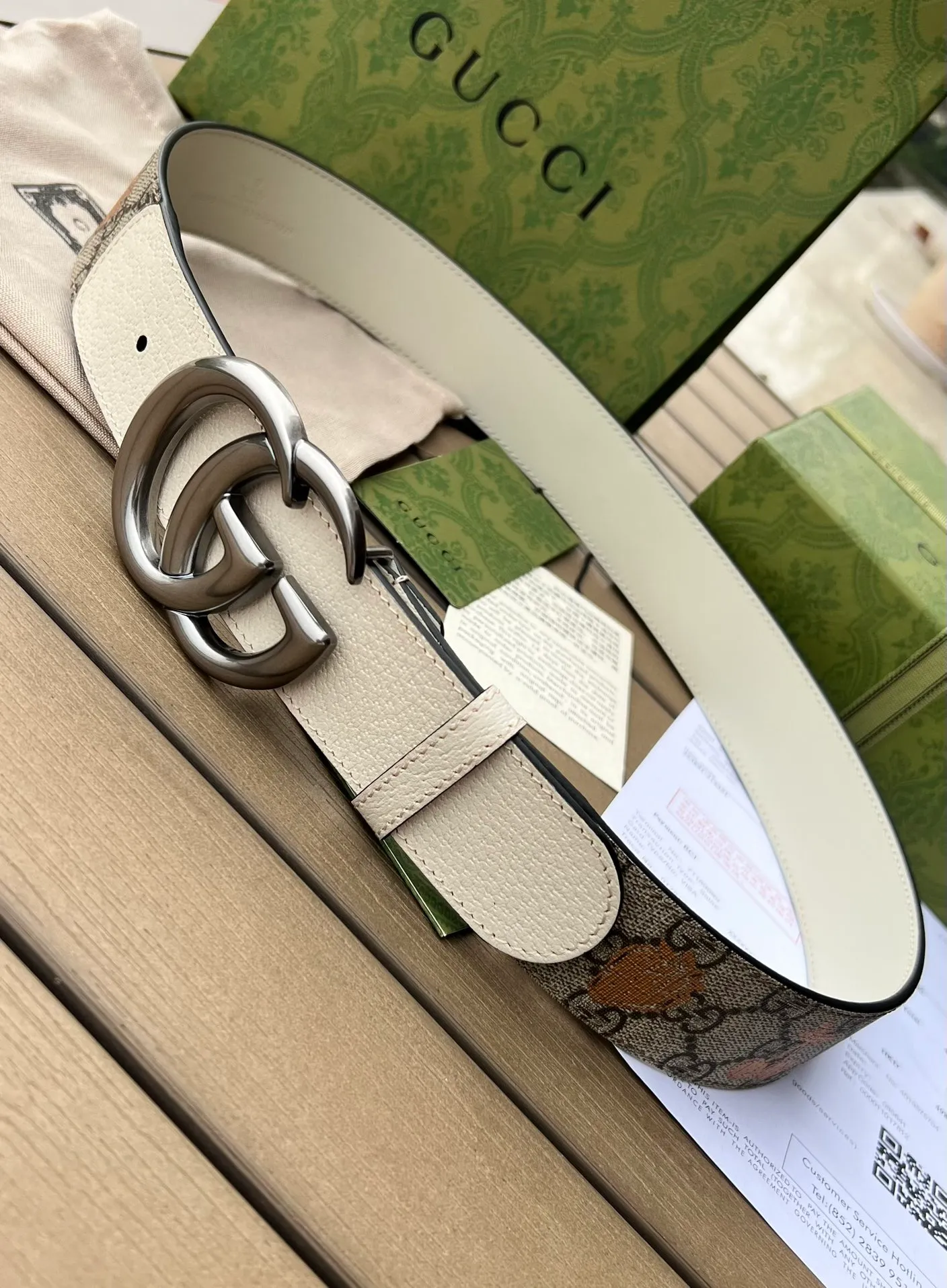 (91350898)GUCCI雙G皮帶。