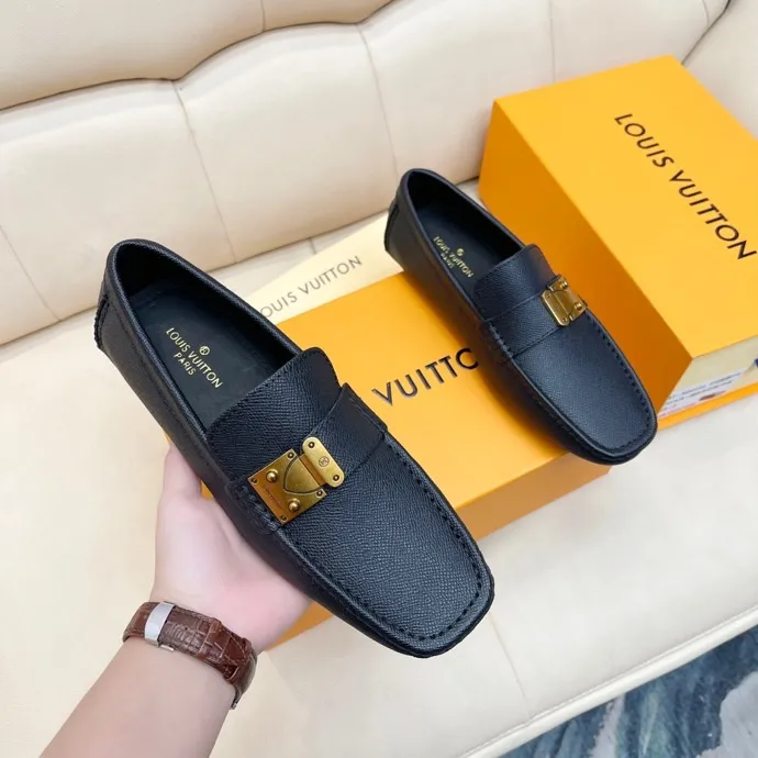 Lv 豆豆鞋 高端品質  蜥蜴紋➕水染牛皮里 原版橡膠大底Size：38-45