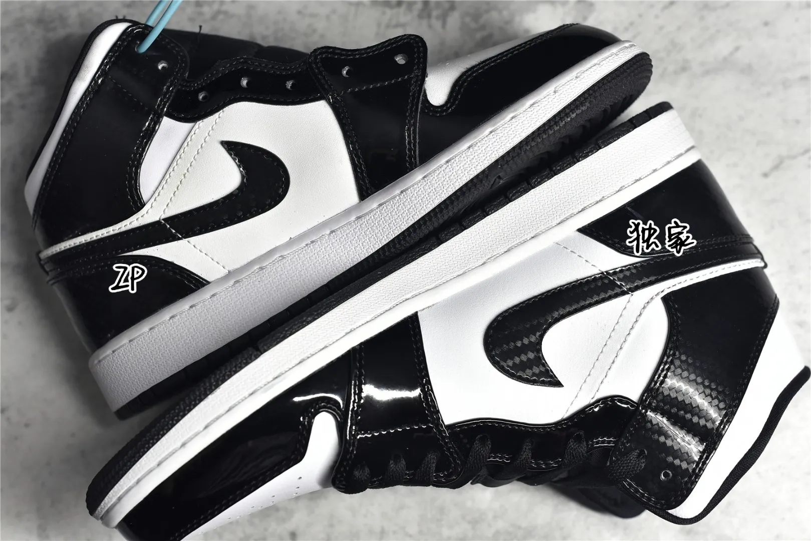 ZP對比鑑定：市面唯一純原級別 Air Jordan 1 MiD 出爐 漆皮熊貓